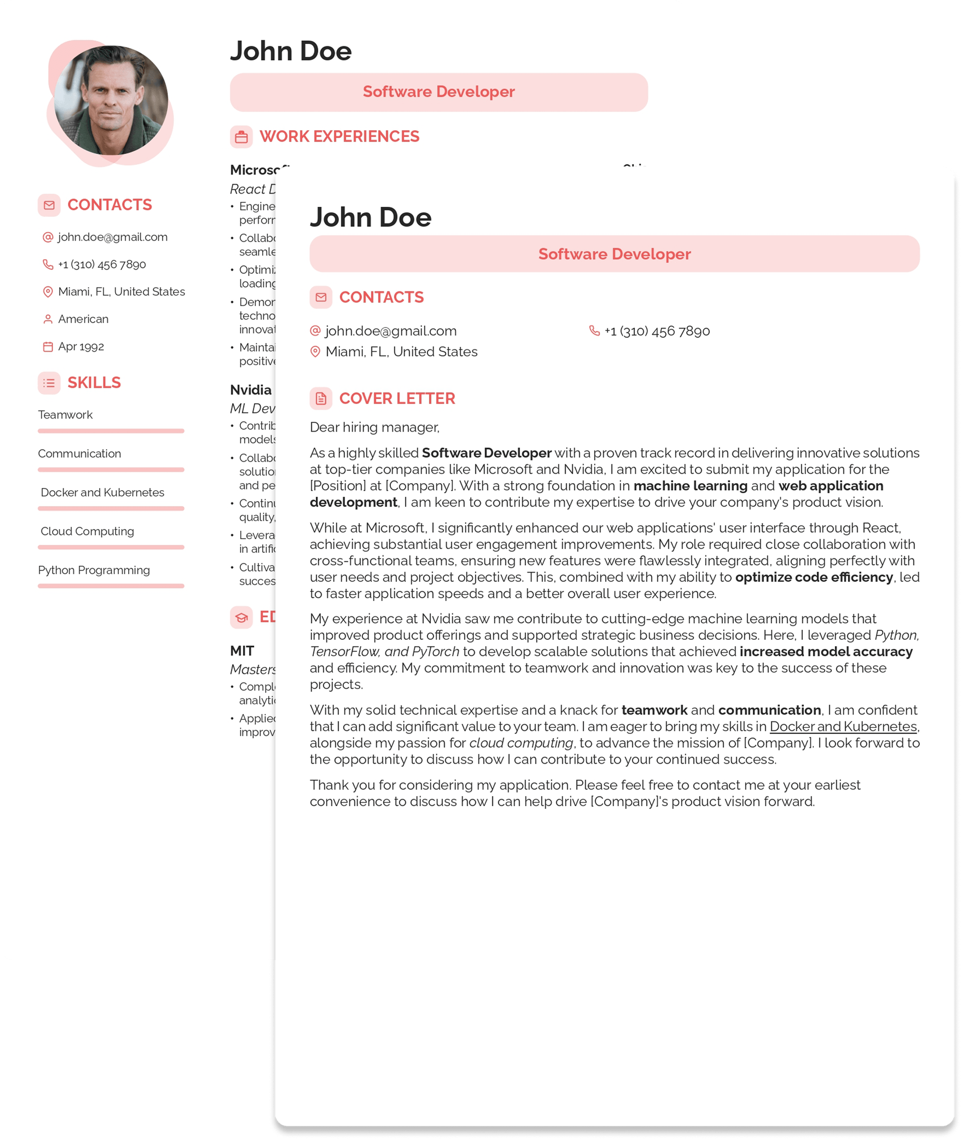 Cover letter match