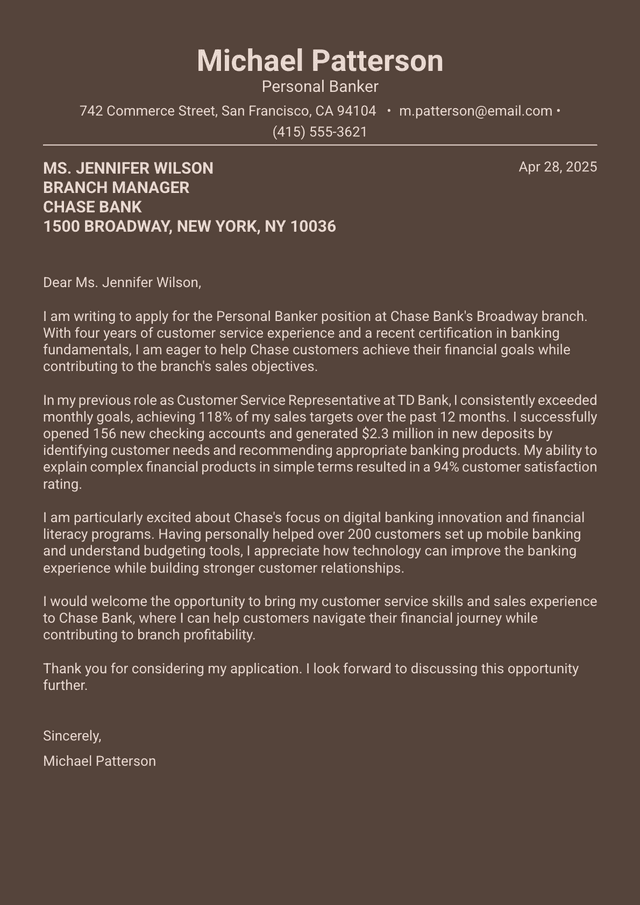 How to Write a Banking Cover Letter + Examples and Templates