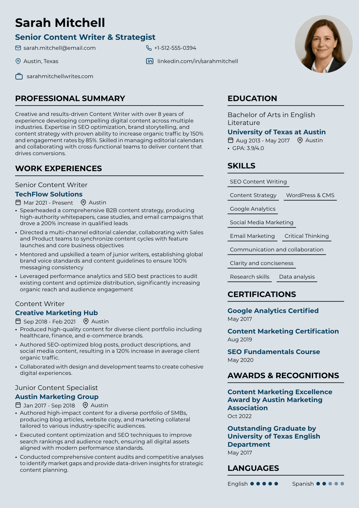 Content Writer Resume: 2025 Writing Guide + Expert Examples