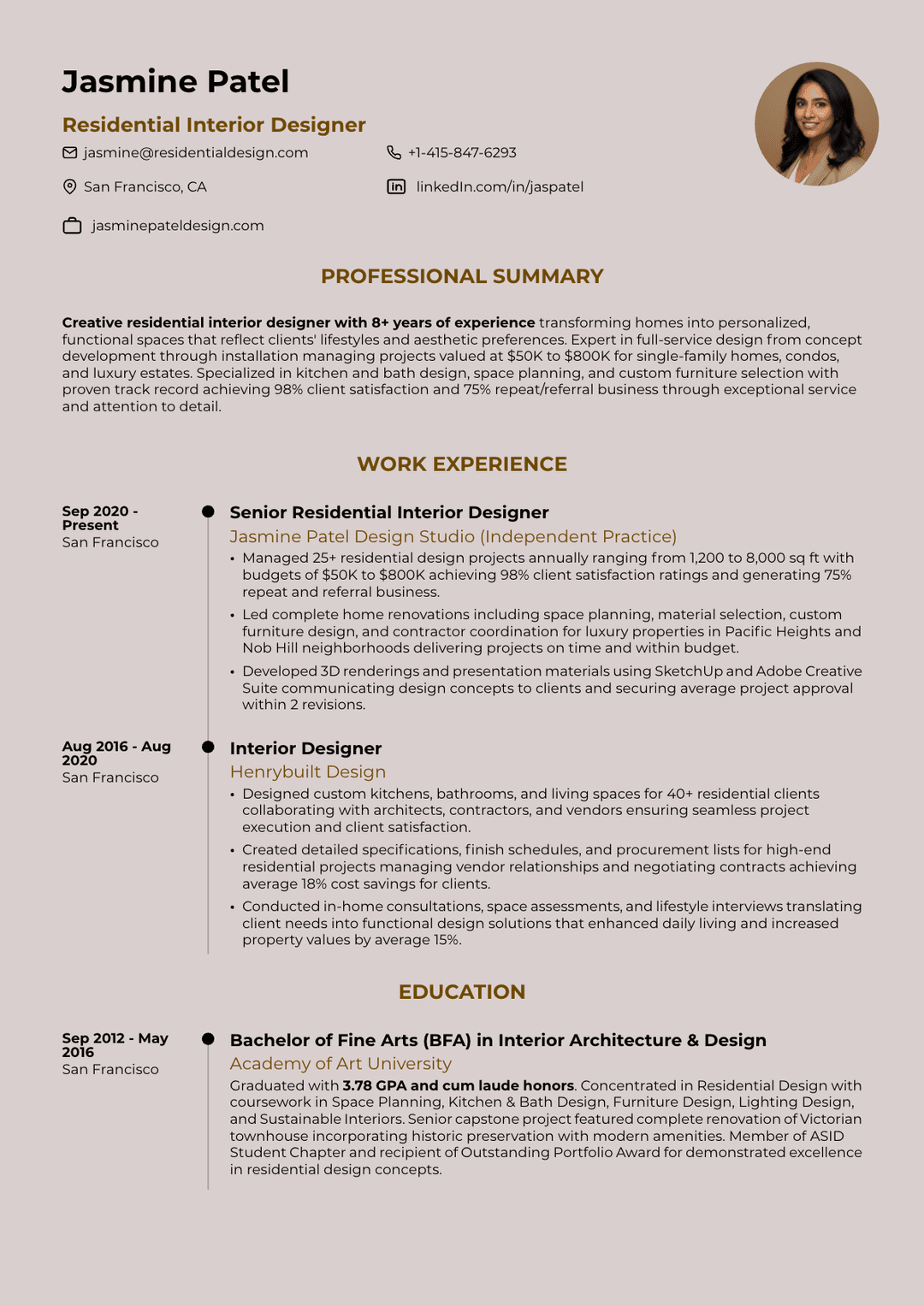 How to Write a Solid Interior Design Resume With No Hassle