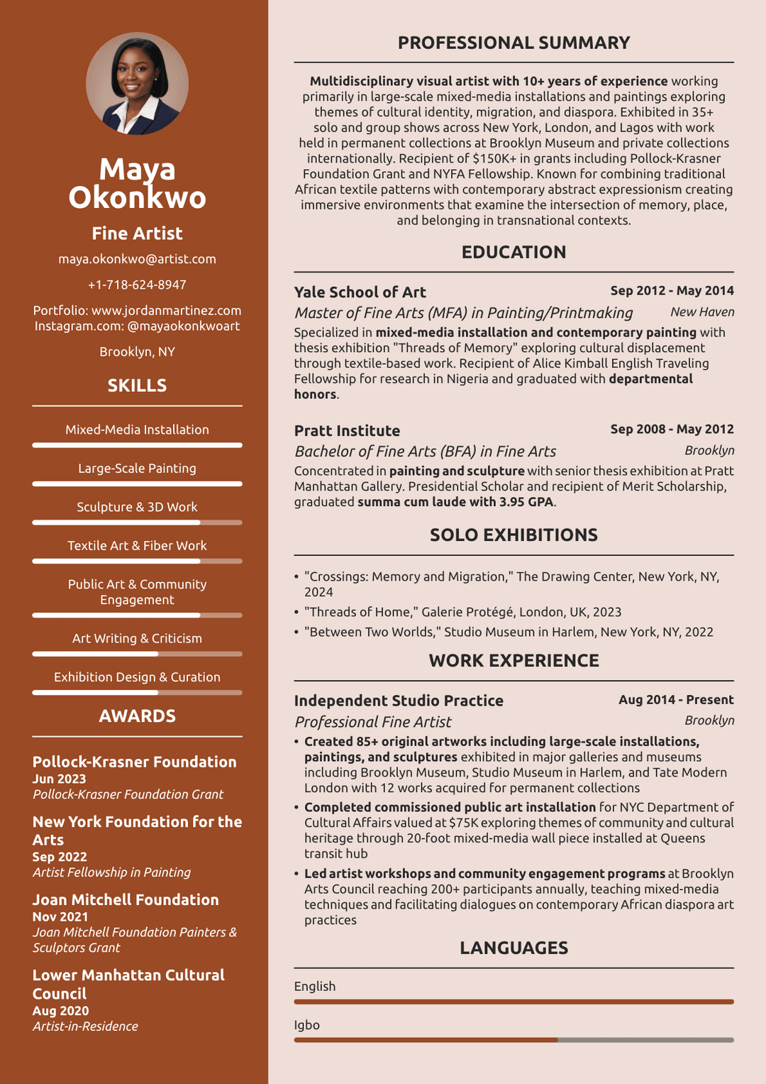 Artist Resume: Writing Guide + Examples for Every Creative Field