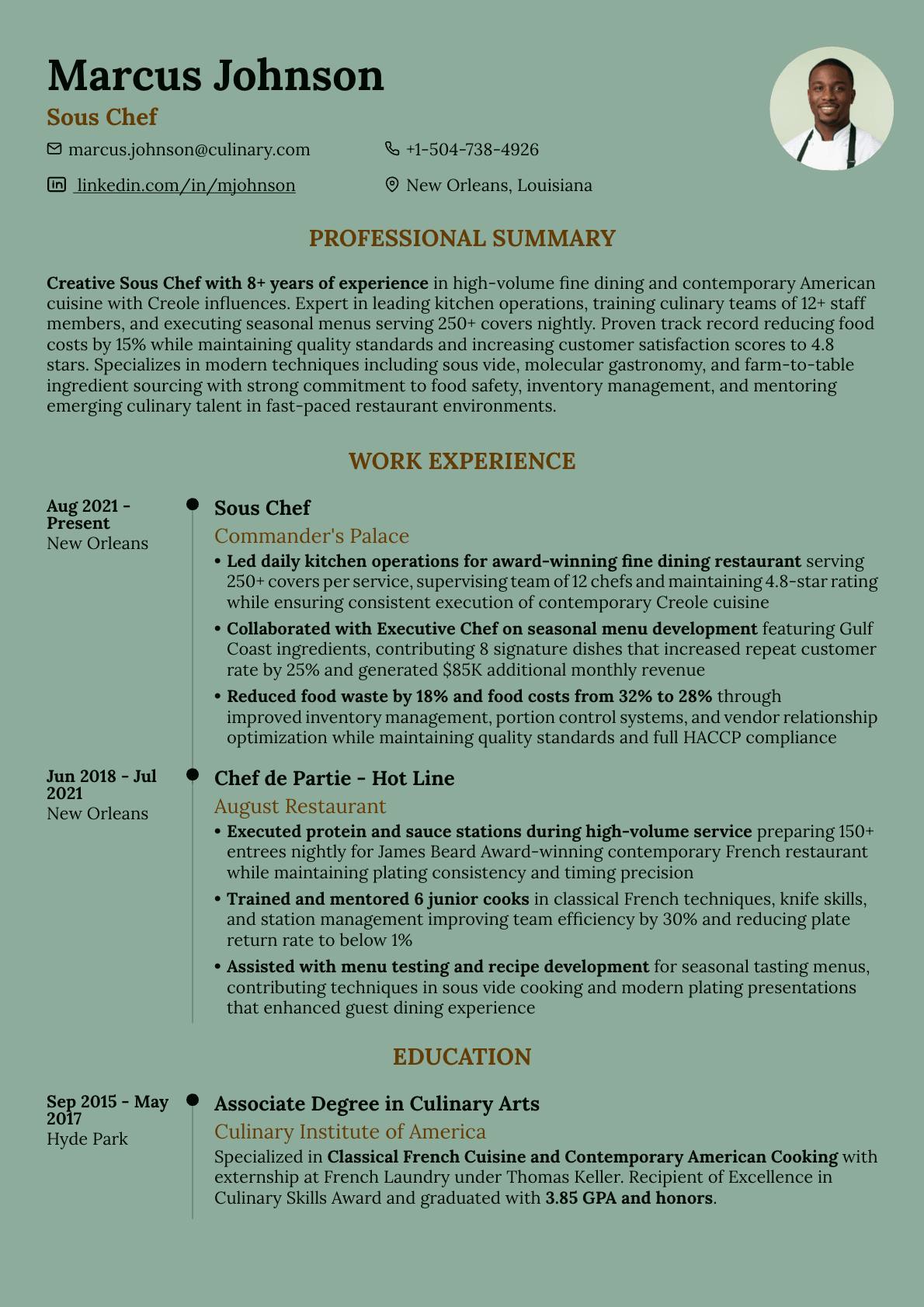 Chef Resume: Examples & Writing Guide for 2026