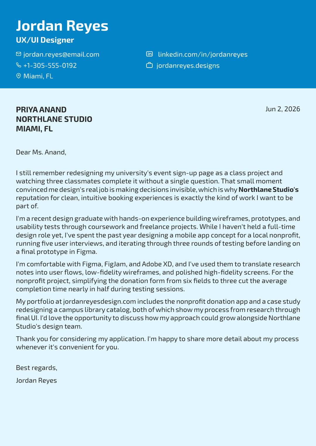 UX/UI Designer Cover Letter: Examples & Writing Guide