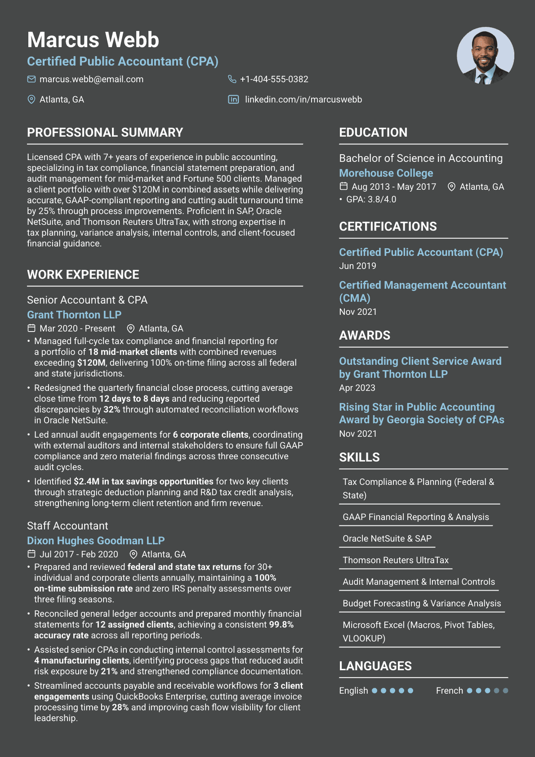 Accountant Resume: Examples, Formatting & Writing Tips (2026)