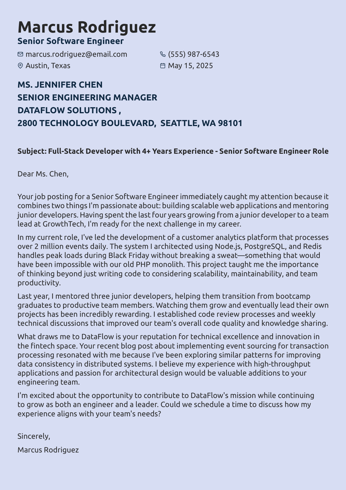 Software Engineer Cover Letter: Writing Guide + Examples