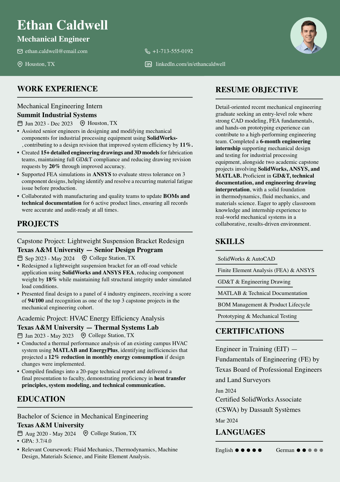 Mechanical Engineering Resume: Tips for Writing a Solid One