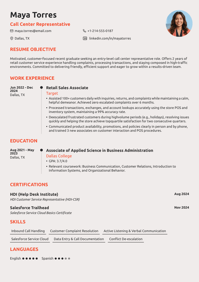 Call Center Resume: Real-Life Examples & Best Practices