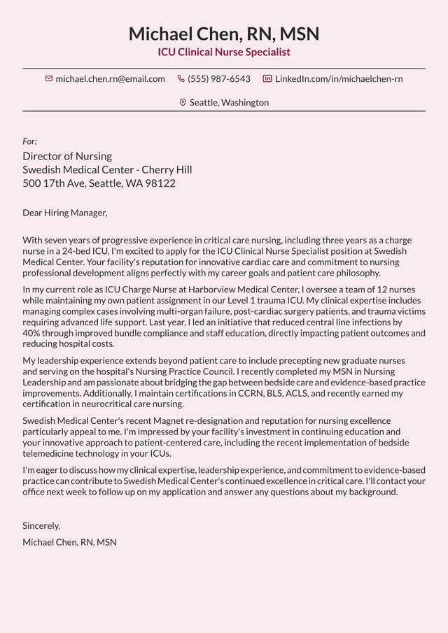 How to Write a Nursing Cover Letter: Writing Guide & Examples