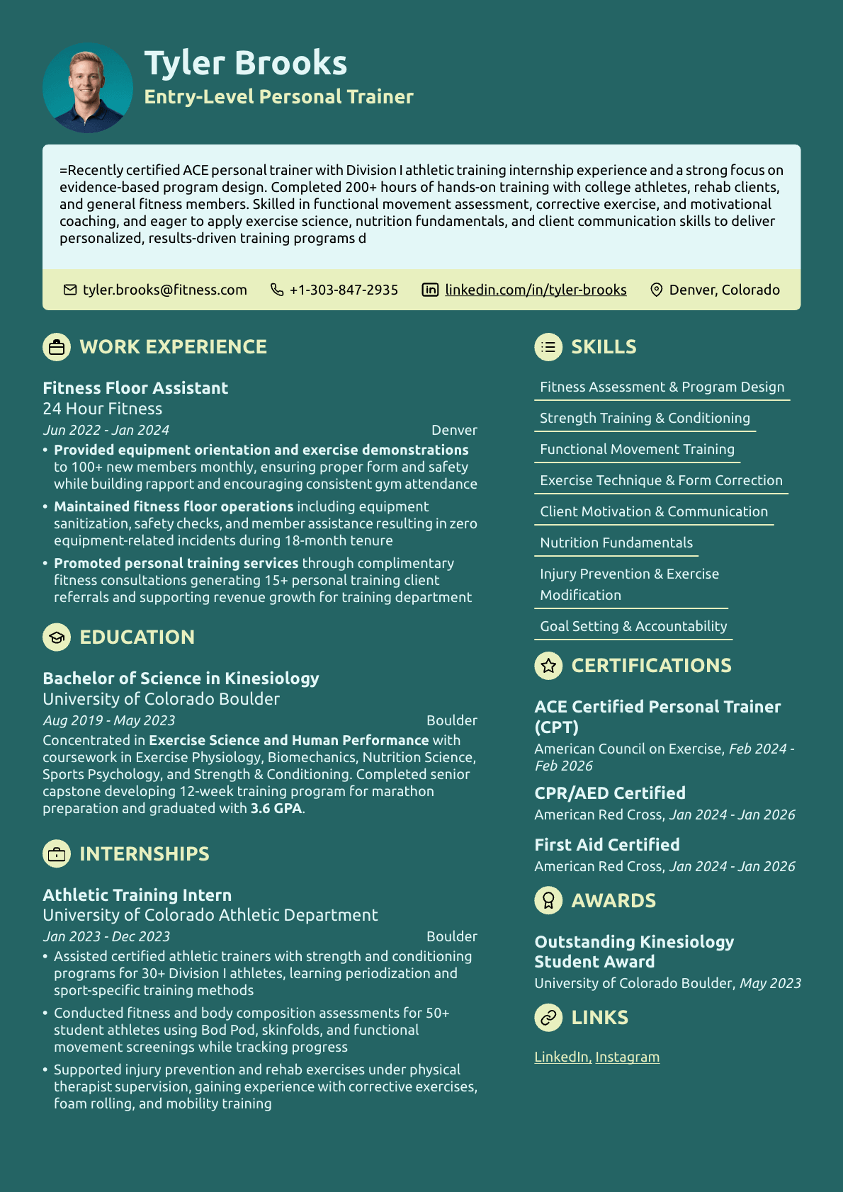 Personal Trainer Resume: Writing Guide for 2026 + Examples